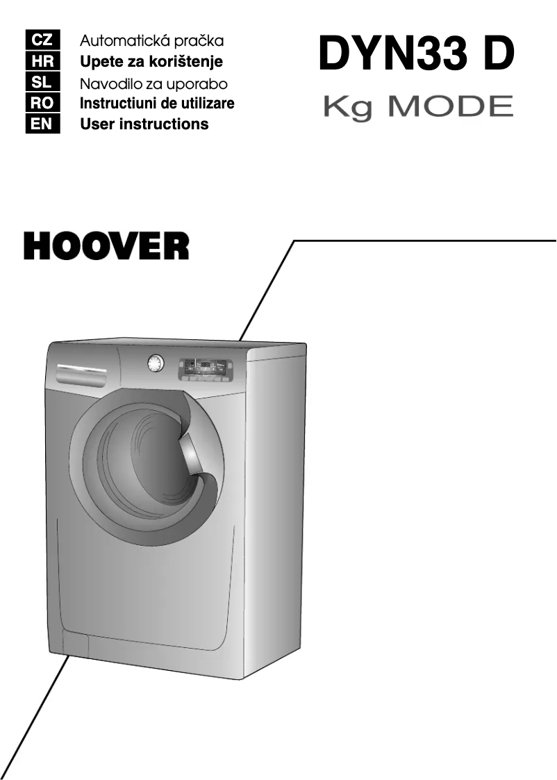 Page n°1 - Manuel utilisateur Hoover DYN33 5124D2-S
