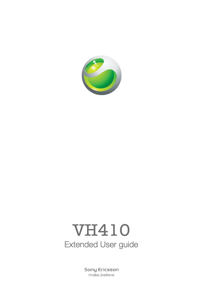 Page 1 de la notice Manuel utilisateur Sony Ericsson VH-410