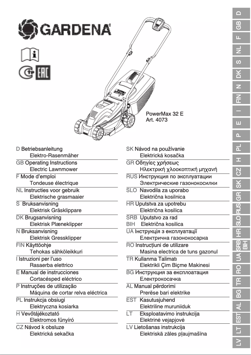 Page 1 de la notice Manuel utilisateur Gardena PowerMax 32 E