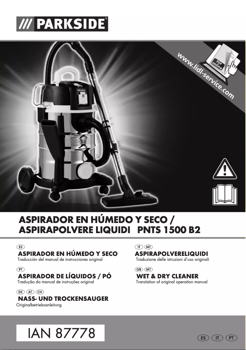 Image de la première page du manuel de l'appareil PNTS 1500 B2