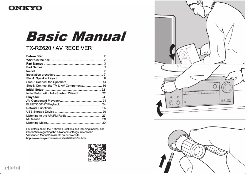 Page n°1 - Manuel utilisateur Onkyo TX-RZ620