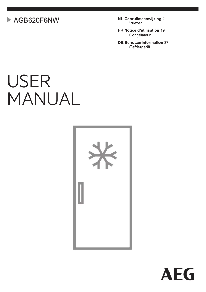 Image de la première page du manuel de l'appareil AGB620F6NW