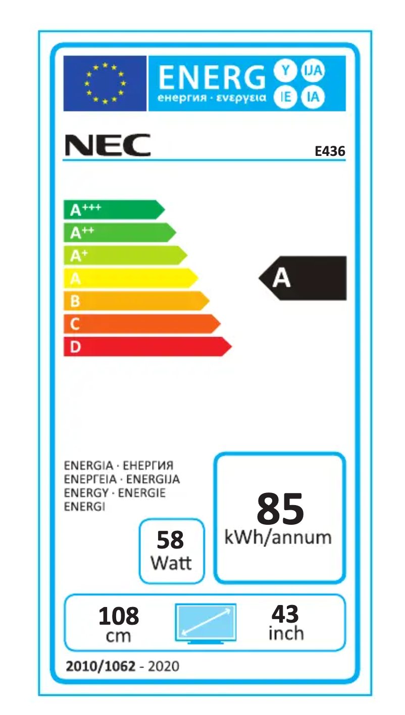 Imagen de la primera página del manual del dispositivo MultiSync E436