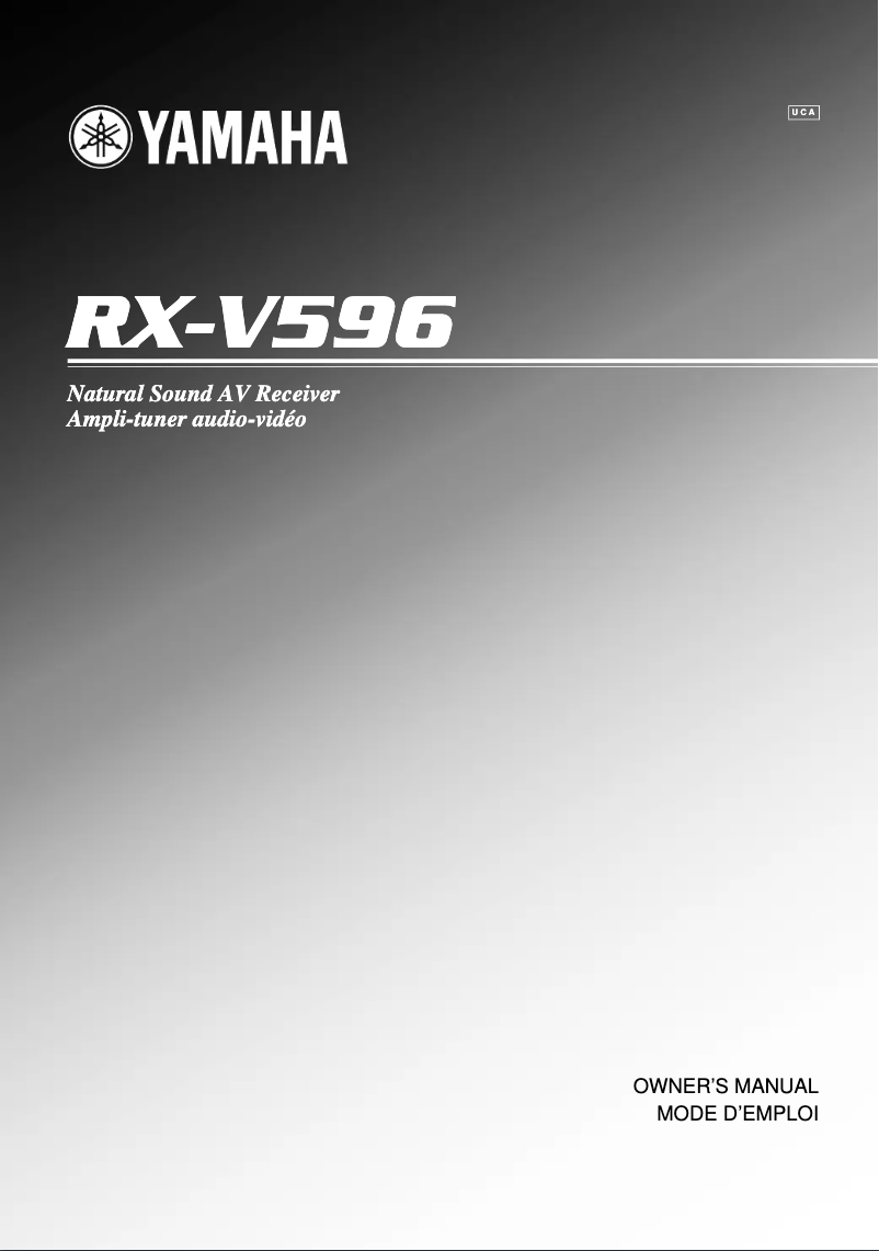 Page 1 de la notice Manuel utilisateur Yamaha RX-V596