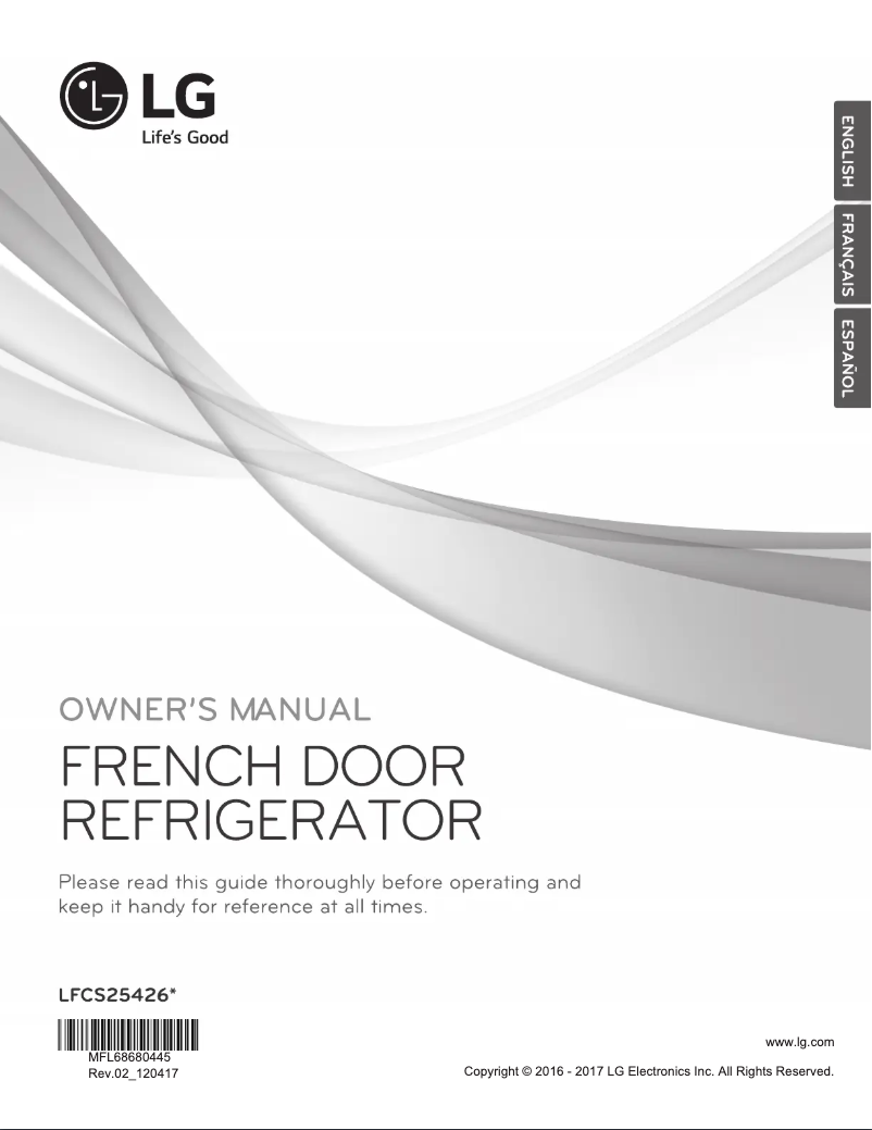 Page n°1 - Manuel utilisateur LG LFCS25426D