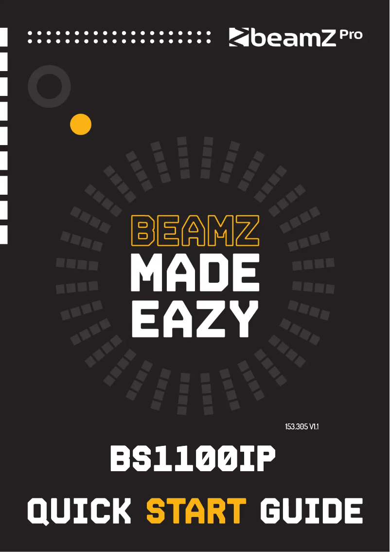 Page n°1 - Guide de démarrage rapide BeamZ BS1100IP