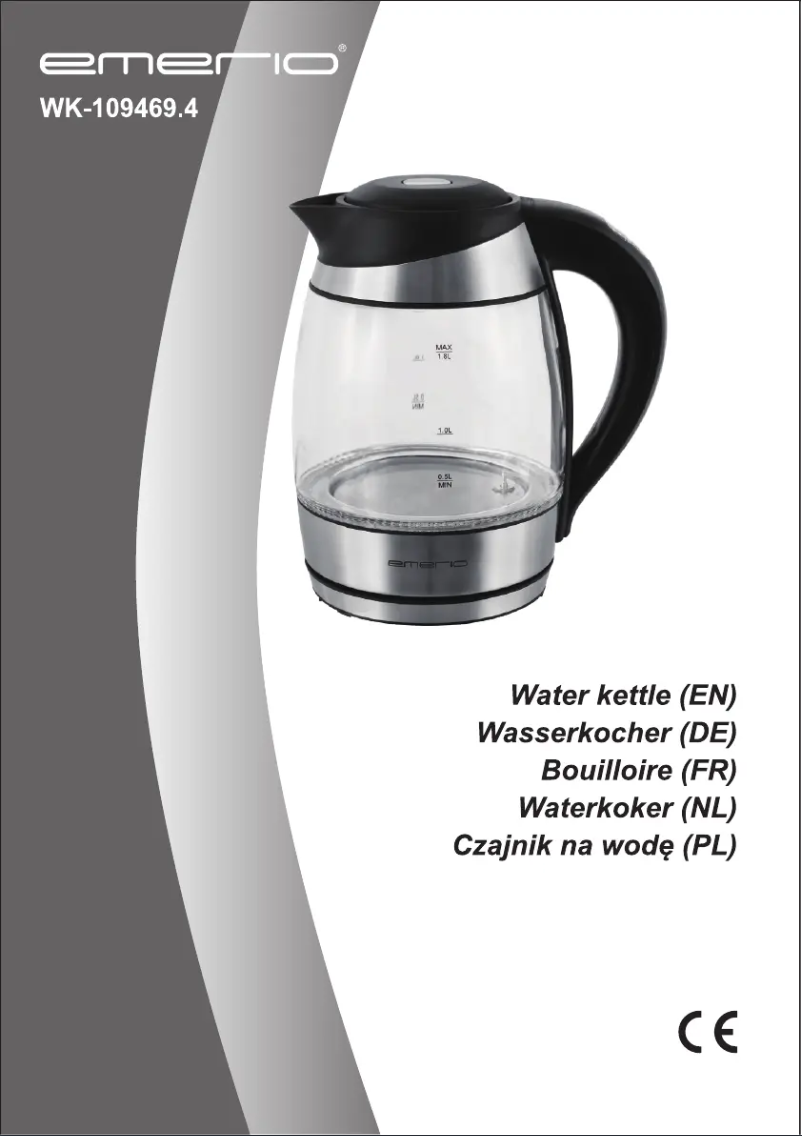 Page n°1 - Manuel utilisateur Emerio WK-109469