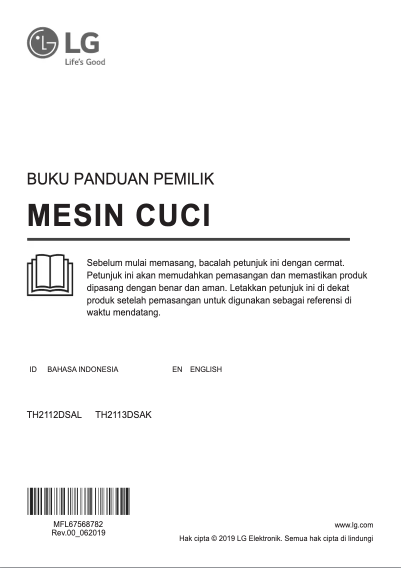 Image de la première page du manuel de l'appareil TH2113DSAK