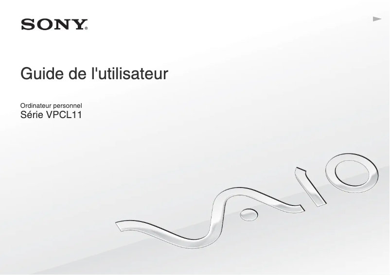 Page n°1 - Manuel utilisateur Sony Vaio VPCL11M1E