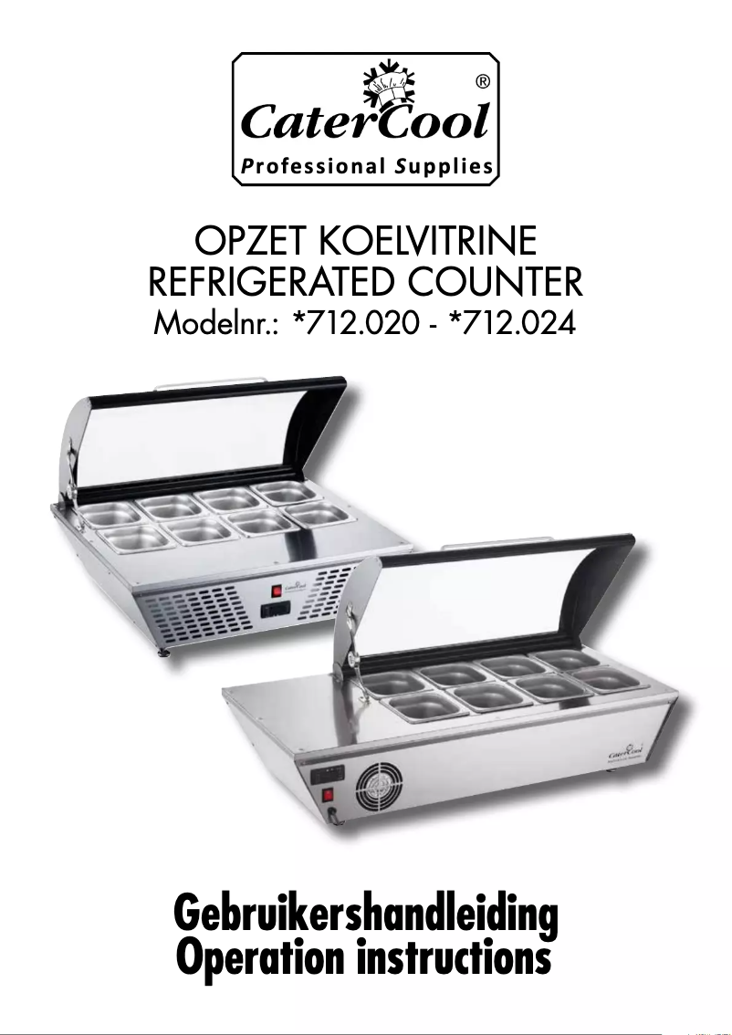 Page 1 de la notice Manuel utilisateur CaterCool 712020