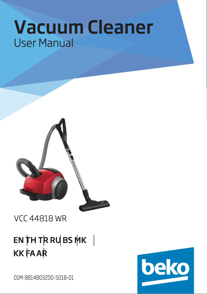 Page n°1 - Manuel utilisateur Beko VCC 44818 WR