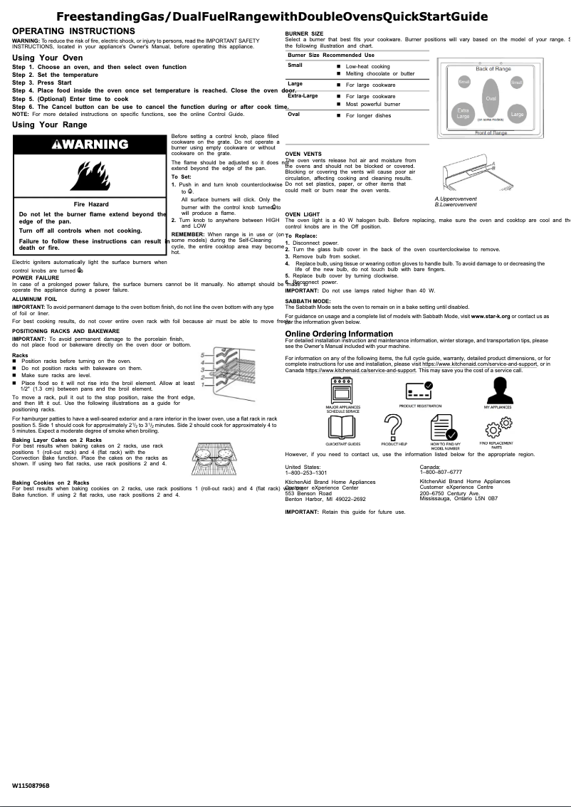 Page n°1 - Guide de démarrage rapide KitchenAid KFGD500EWH