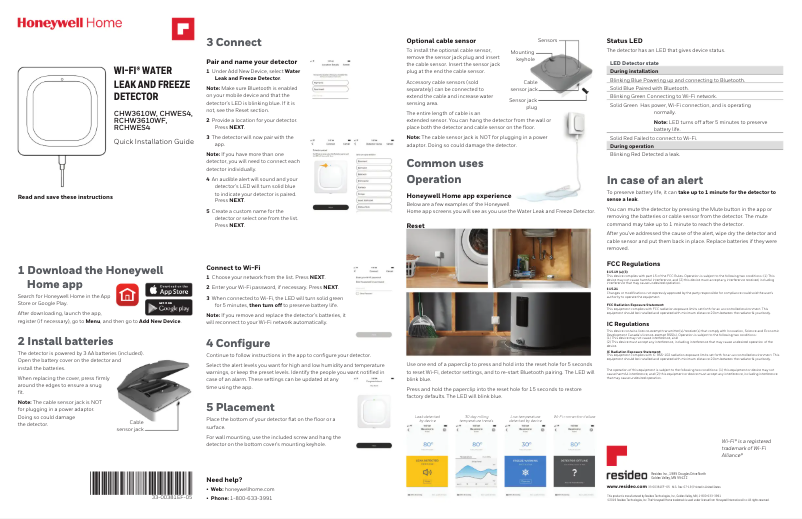 Image de la première page du manuel de l'appareil RCHWES4