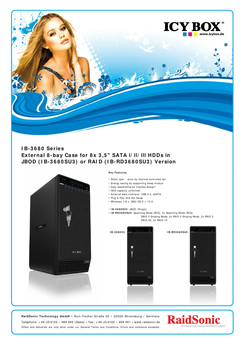 Image de la première page du manuel de l'appareil IB-RD3680SU3