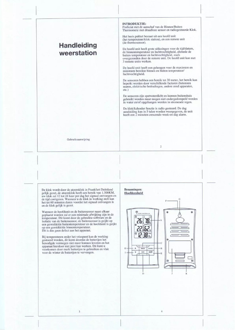 Page 1 de la notice Manuel utilisateur Cresta WX360M