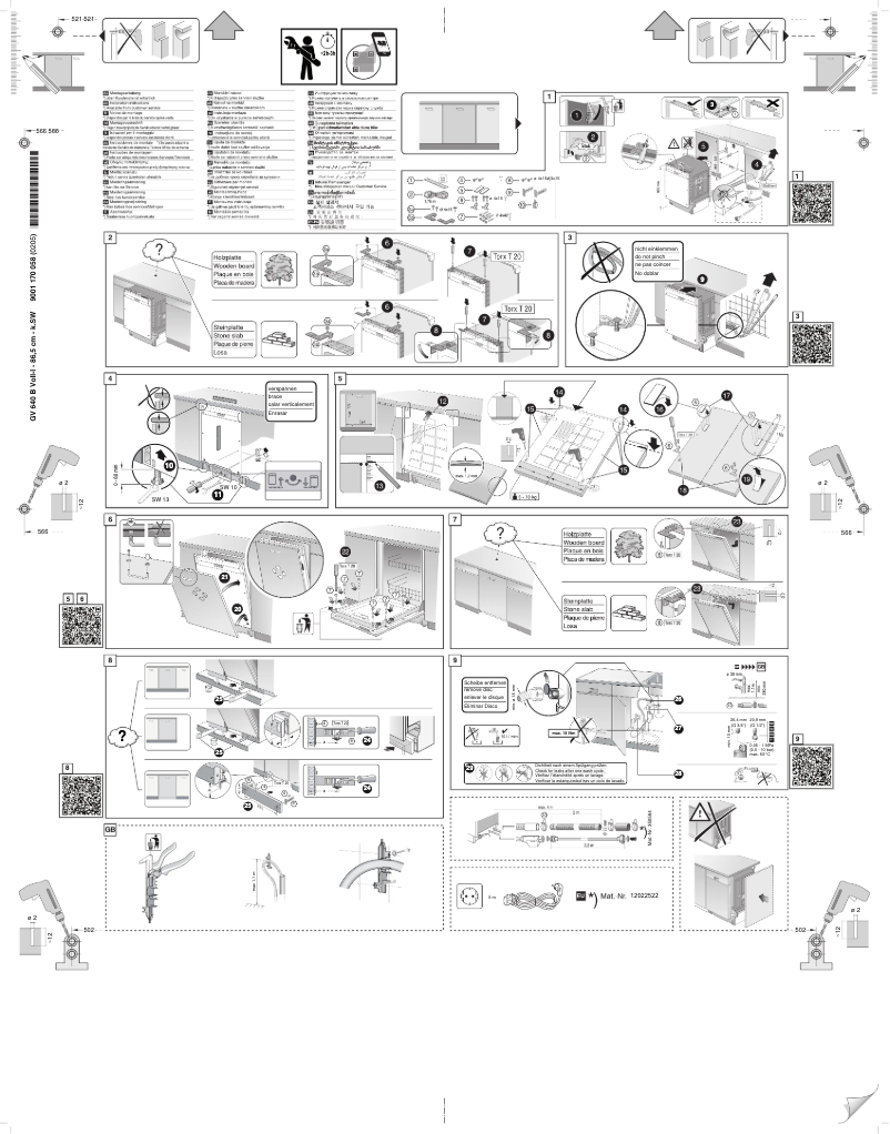 Page n°1 - Instructions / montage Siemens SX63HX10VE