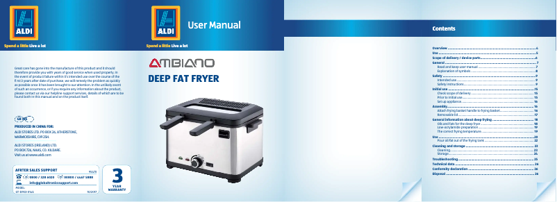 Page 1 de la notice Manuel utilisateur Ambiano GT-DFK3-01