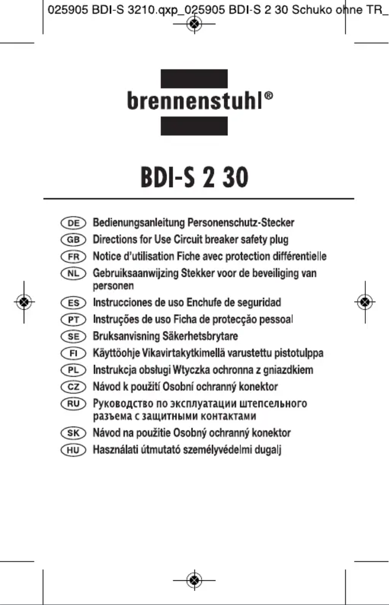 Page 1 de la notice Manuel utilisateur Brennenstuhl 1168730010