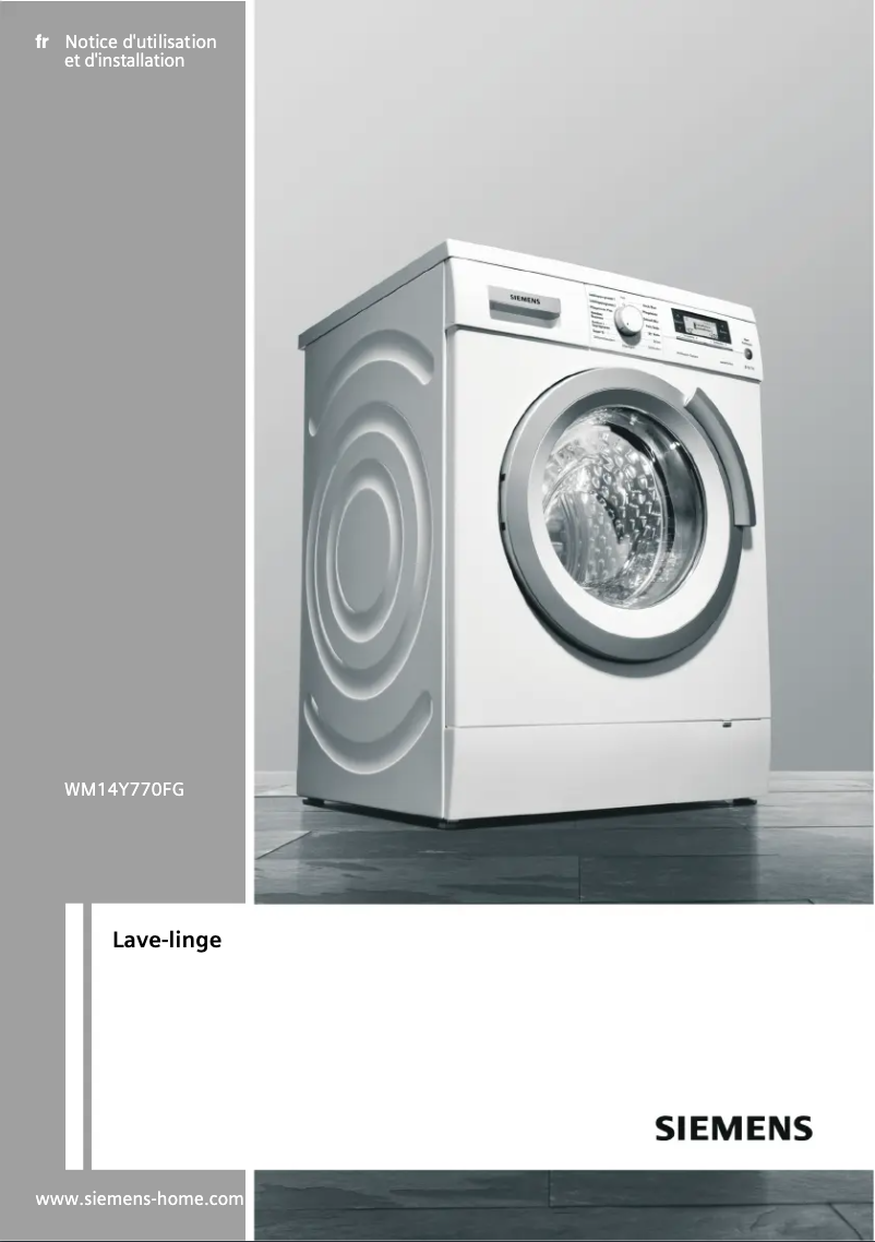 Page n°1 - Manuel utilisateur Siemens WM14Y770FG