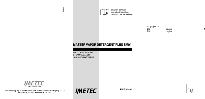 Página 1 del manual Manual de usuario Imetec SM03