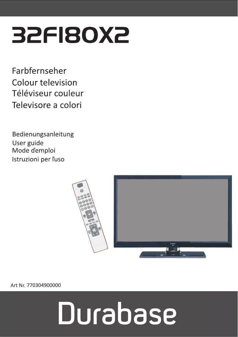 Page n°1 - Manuel utilisateur Durabase LE32F180X2