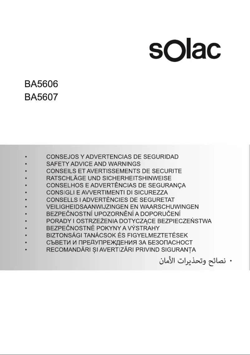 Page n°1 - Instructions de sécurité Solac ProChef 1000W BA5606