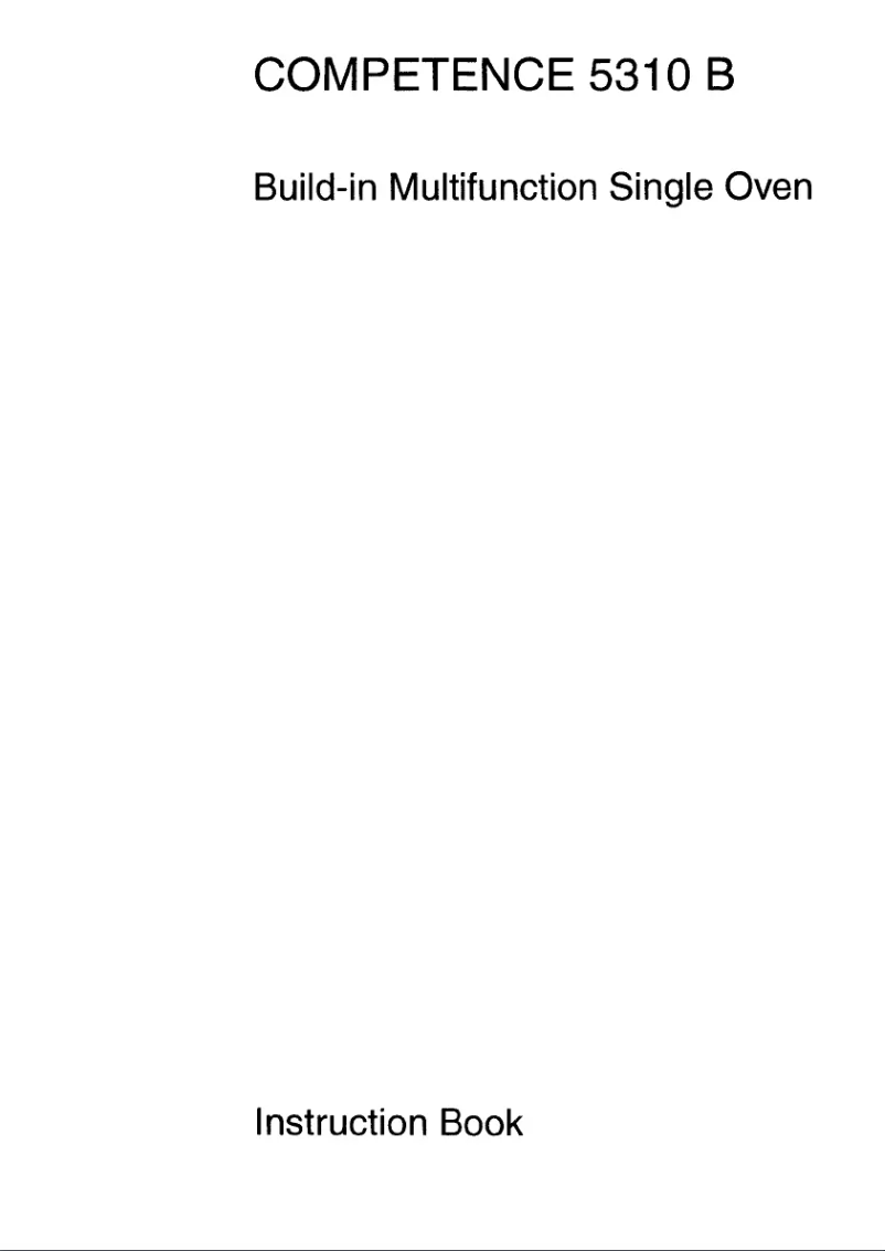Page 1 de la notice Manuel utilisateur AEG Competence 5310 B D