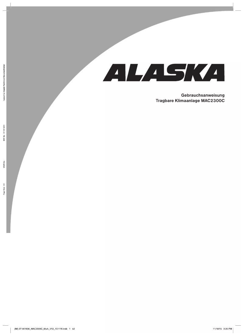 Image de la première page du manuel de l'appareil MAC2300C