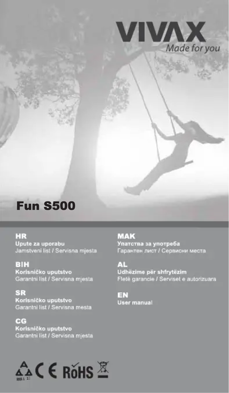 Page n°1 - Manuel utilisateur Vivax Fun S500