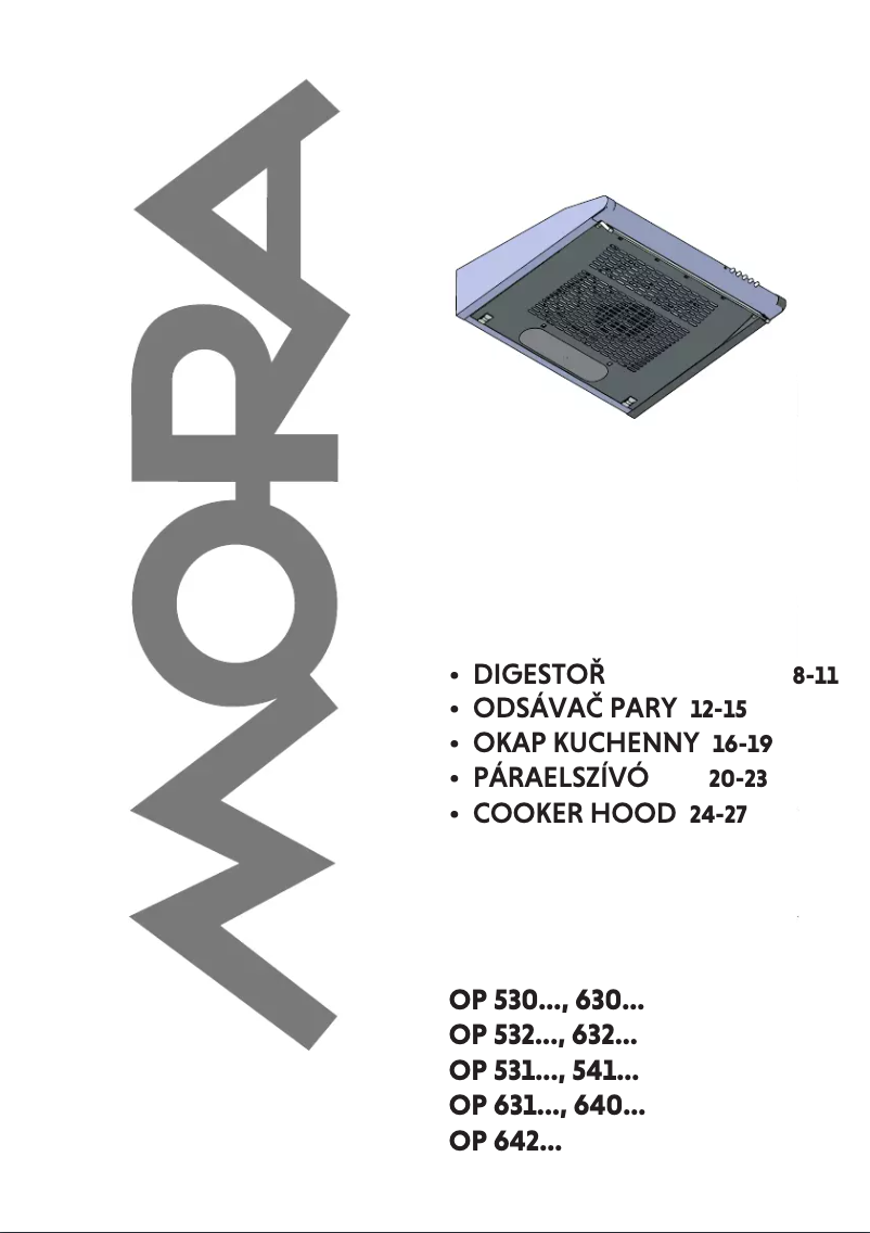 Page 1 de la notice Manuel utilisateur Mora OP 640 X