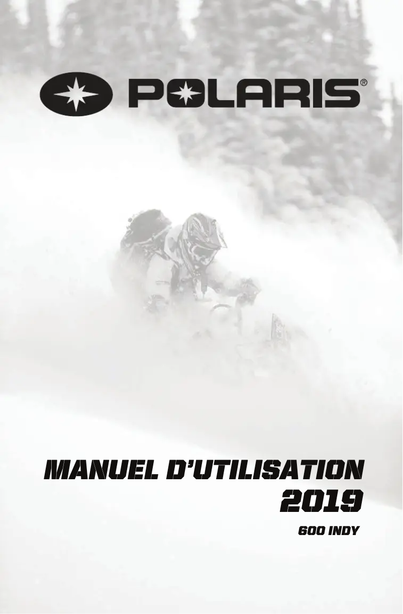 Page 1 de la notice Manuel utilisateur Polaris 600 Indy 121 (2019)