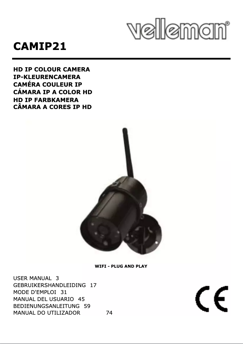 Página 1 del manual Manual de usuario Velleman CAMIP21