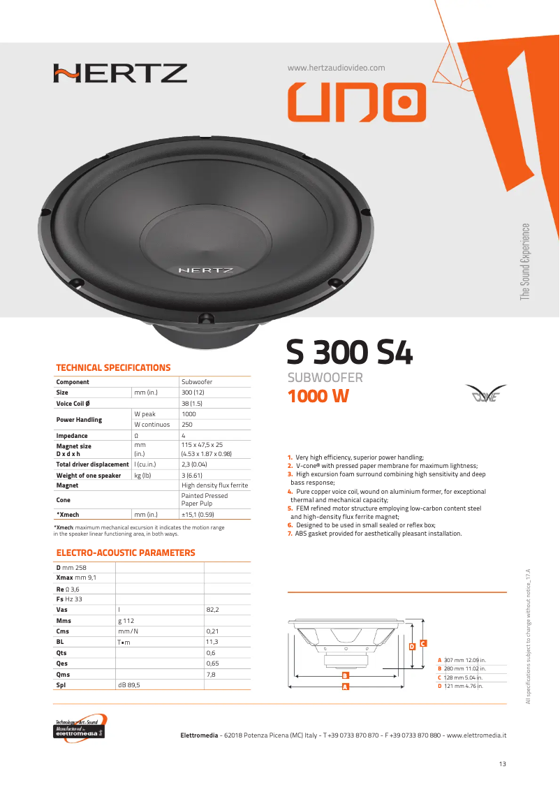 Image de la première page du manuel de l'appareil UNO S 300 S4