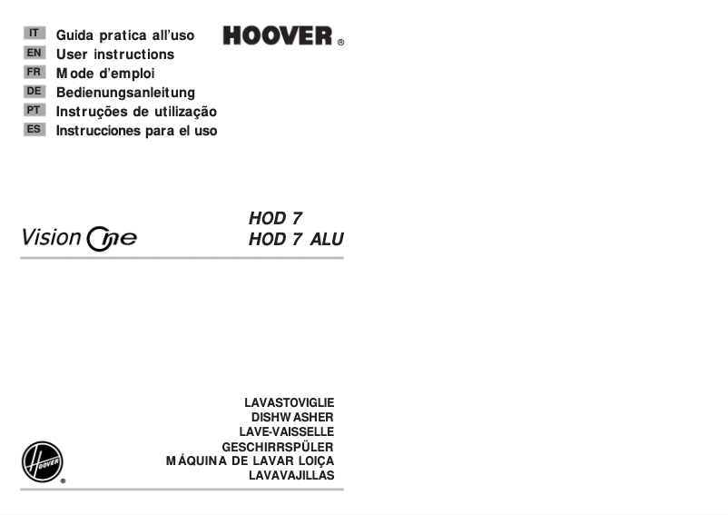 Page n°1 - Manuel utilisateur Hoover HOD 7 ALU-S