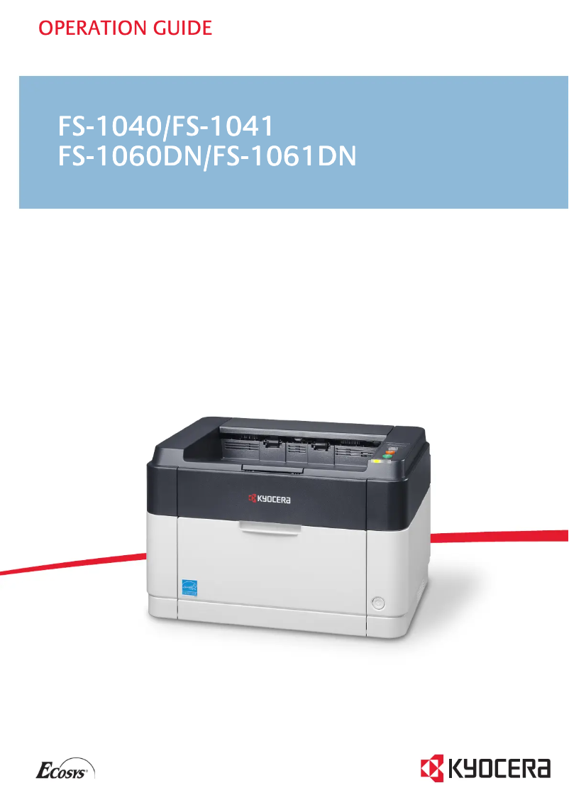 Page 1 de la notice Manuel utilisateur Kyocera Ecosys FS-1061DN