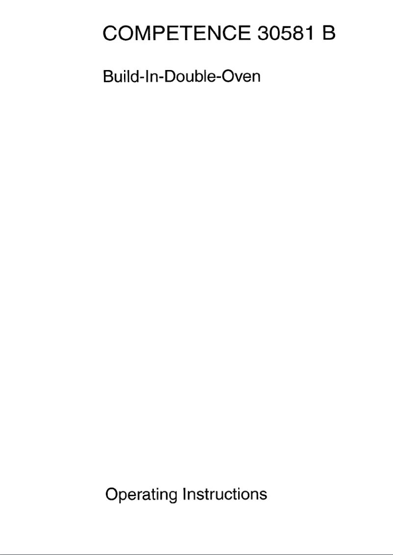 Page 1 de la notice Manuel utilisateur AEG Competence 30581 B d