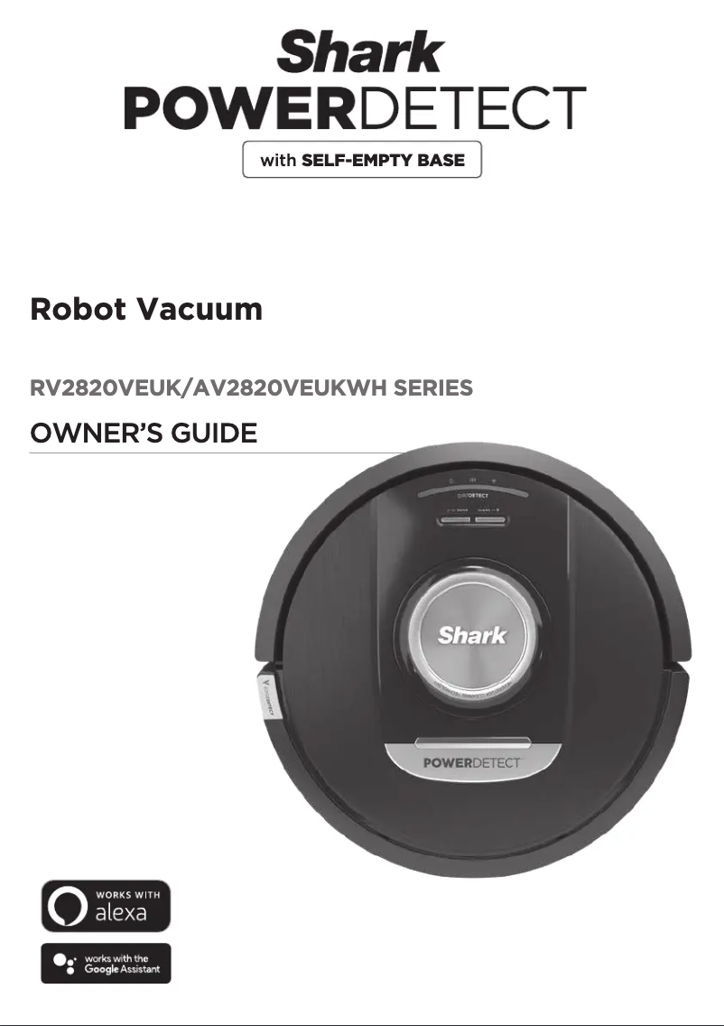 Page 1 de la notice Instructions / montage Shark PowerDetect RV2820VEUK