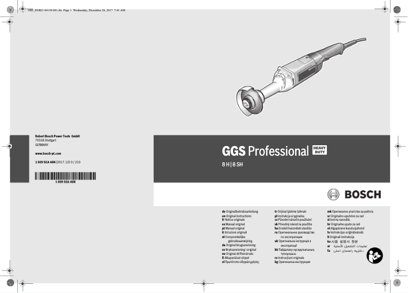 Page n°1 - Manuel utilisateur Bosch GGS 6 S Professional
