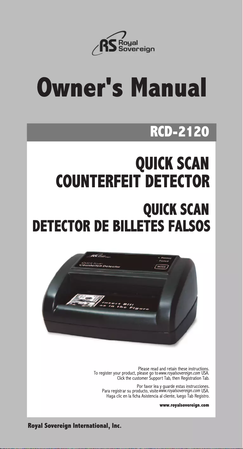 Image de la première page du manuel de l'appareil RCD-2120