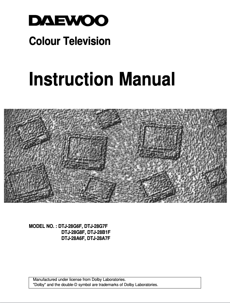 Page 1 de la notice Manuel utilisateur Daewoo DTJ-28A7