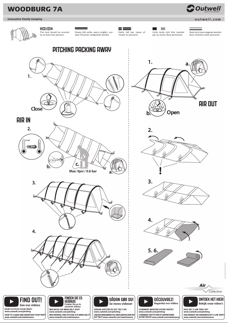 Page 1 de la notice Manuel utilisateur Outwell Woodburg 7A