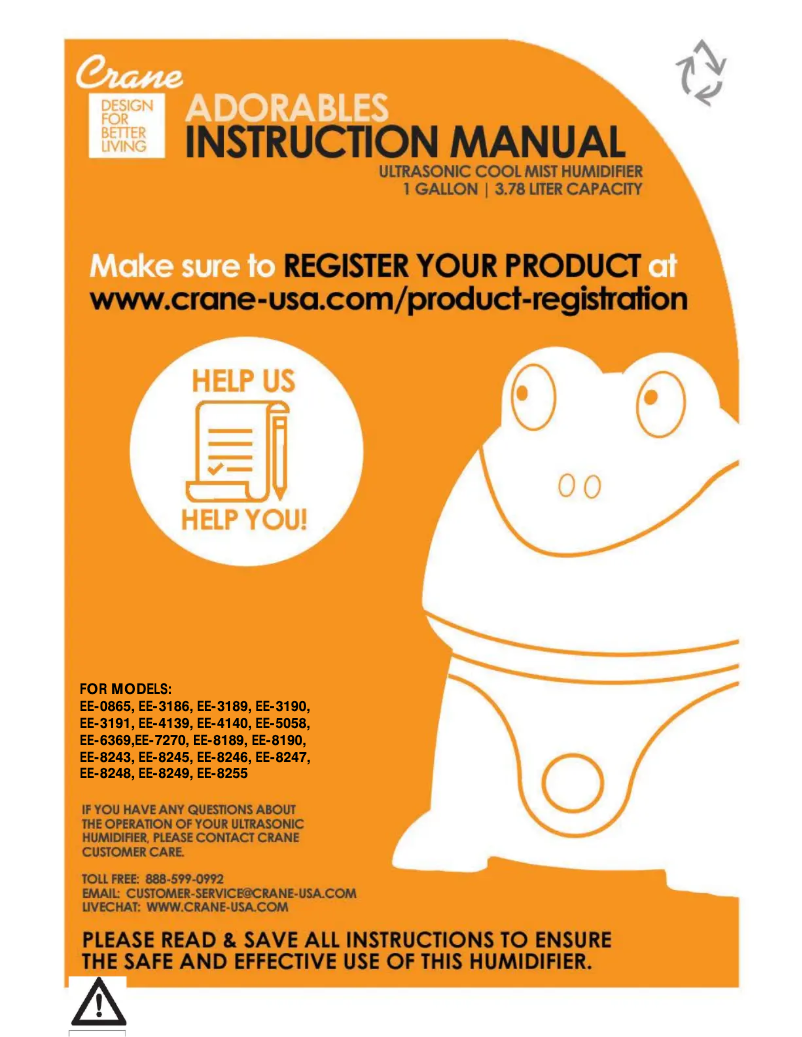 Page n°1 - Manuel utilisateur Crane EE-7272