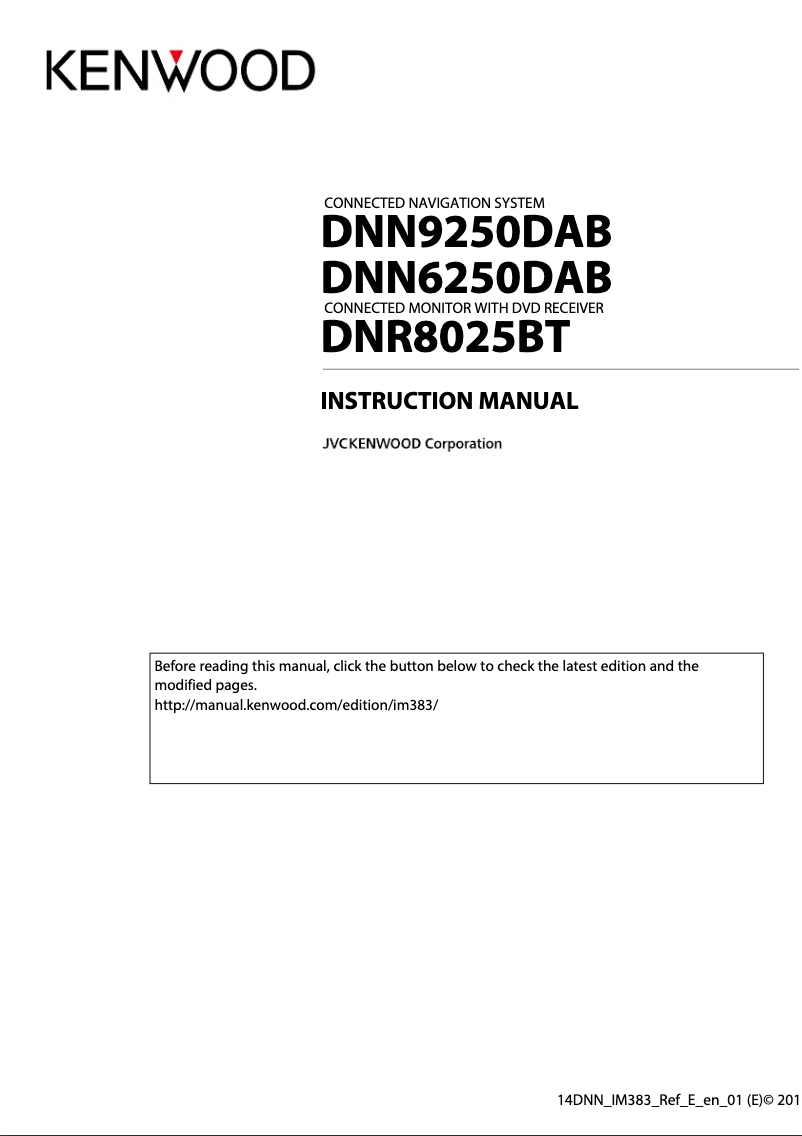 Página 1 del manual Manual de usuario Kenwood DNN9250DAB