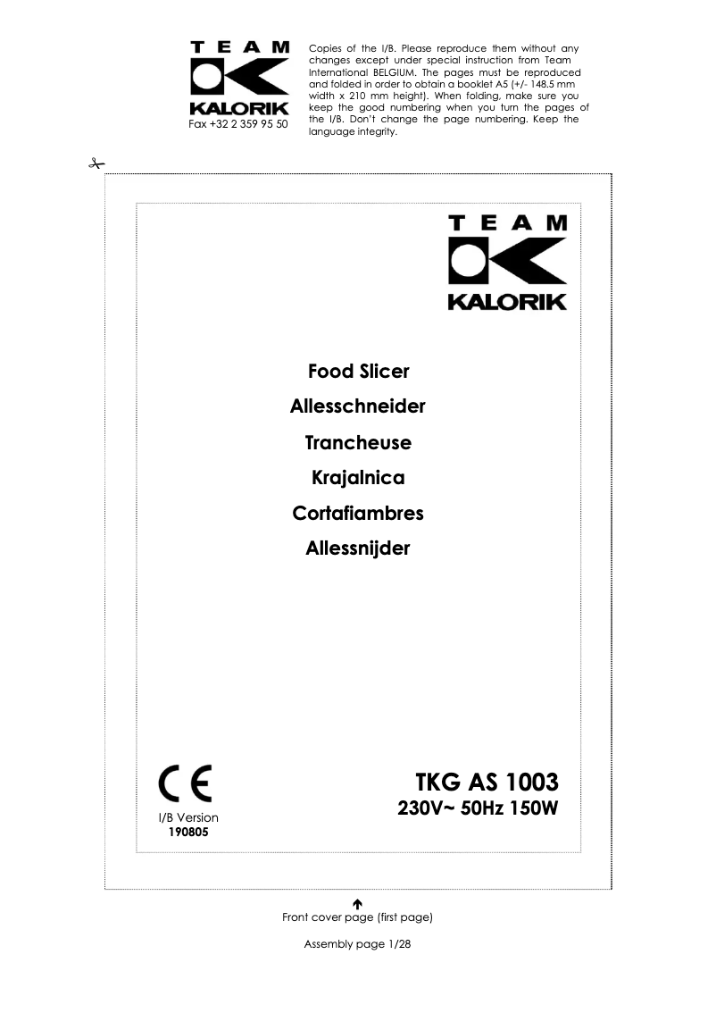 Imagen de la primera página del manual del dispositivo AS 1003 RD