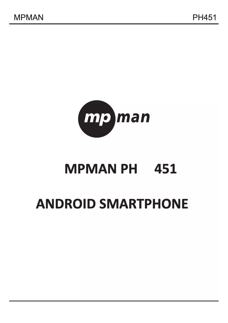 Image de la première page du manuel de l'appareil PH451