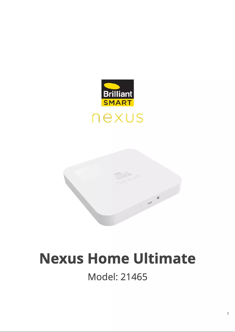 Página 1 del manual Manual de usuario Brilliant Nexus Home Ultimate 21465