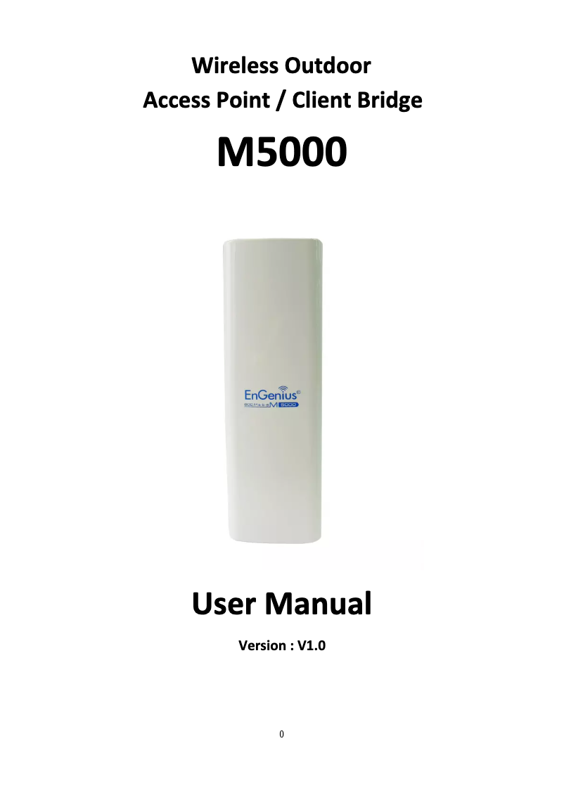 Page 1 de la notice Manuel utilisateur EnGenius M5000