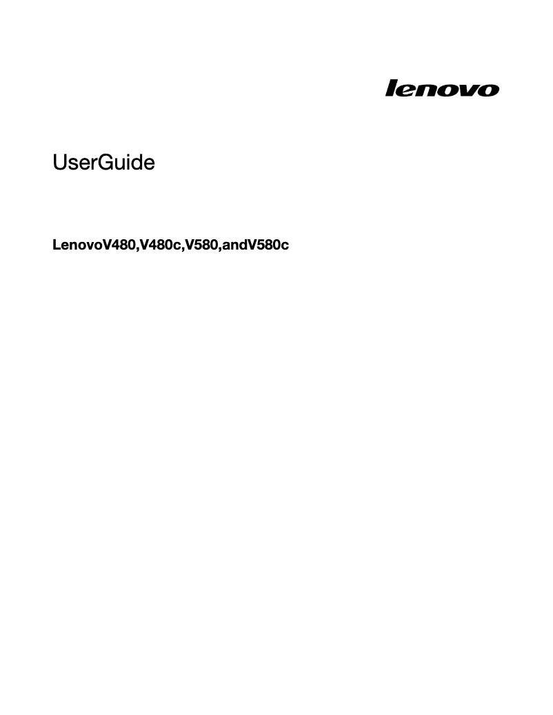Page 1 de la notice Manuel utilisateur Lenovo V480c