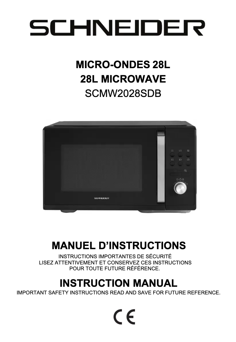 Page n°1 - Manuel utilisateur Schneider SCMW2028SDB