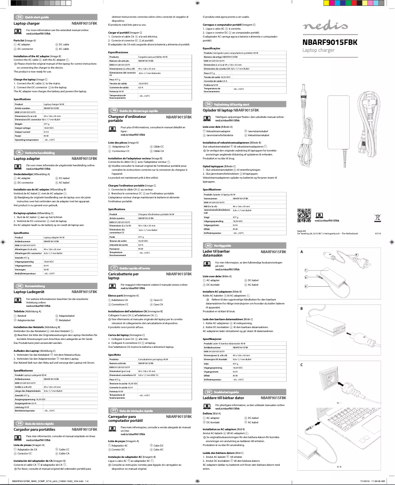 Page n°1 - Manuel utilisateur Nedis NBARF9015FBK